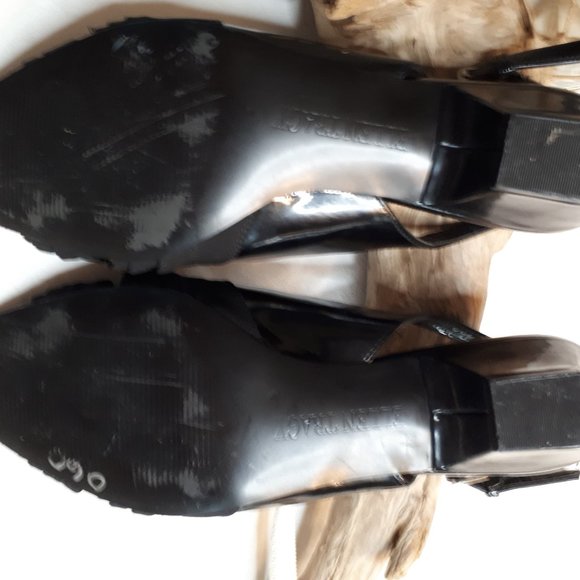 Ellen Tracy Black Low Heel Open Toe Sling Back - Picture 10 of 10